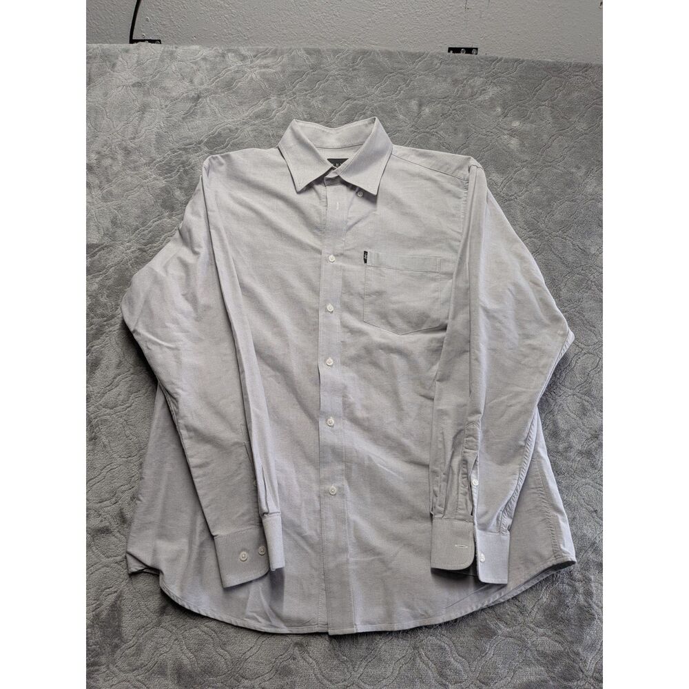 Texas Standard Mens Medium Oxford Button Front Long Sleeve Casual Shirt